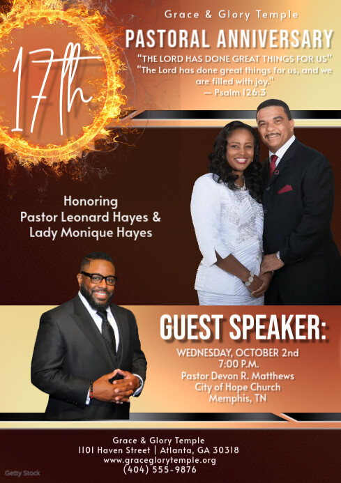 Futuristic Pastoral Anniversary Flyers  A4 template