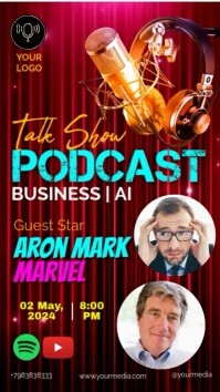 Futuristic Podcast  Instagram Story Instagram-verhaal template