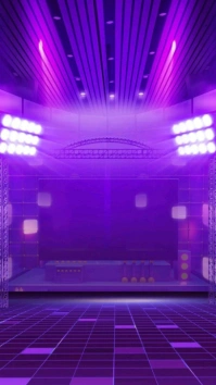 Futuristic Purple Stage Background  Digital Display (9:16) template