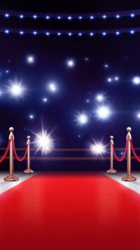 Futuristic Red Carpet Glamour Night  Instagram Story template