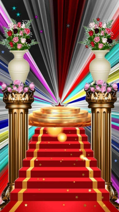 Futuristic Red Carpet Glory  Instagram Story template