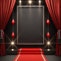 Futuristic Red Carpet Stage Post Instagram template