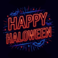 黑色 Halloween Celebration Instagram Post Template