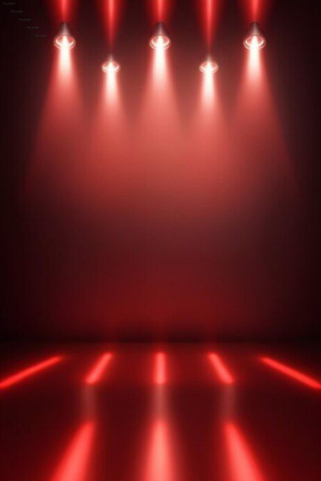 Futuristic Red Spotlight Stage  Poster Plakkaat template