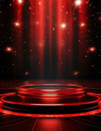 Futuristic red stage spotlight Flyer (US Letter) template