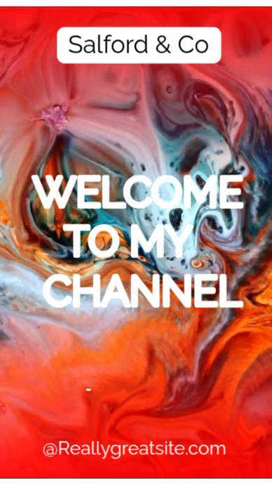 Futuristic Red Welcome To My Channel Intro Screen Template Digital ...