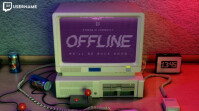 Futuristic Retro Display Twitch Overlay | Twitch, Offline, Streaming template