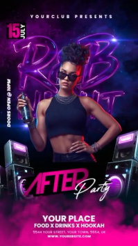 Futuristic Rnb Party Flyer  Instagram Reel template