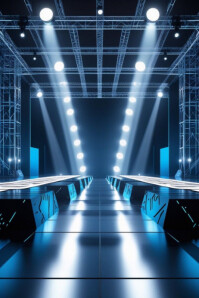 Futuristic Runway Glow  Poster template