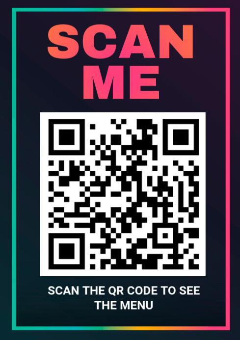 Futuristic Scan Me A4 Template | PosterMyWall