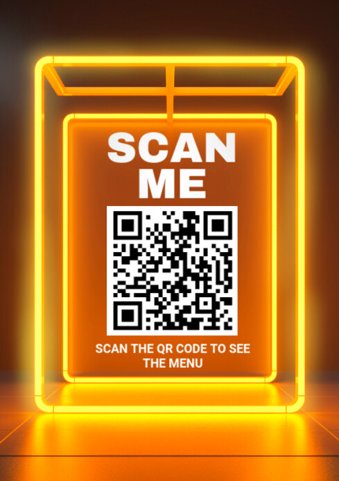 Futuristic Scan Me A4 template