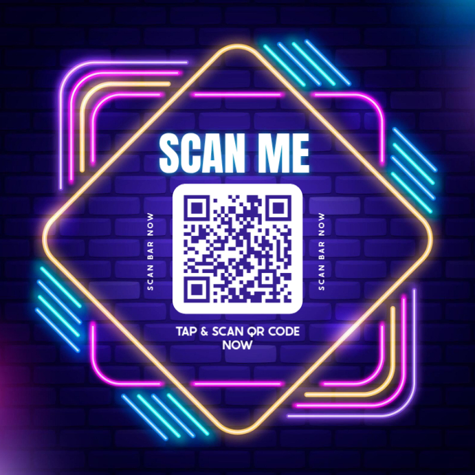 Futuristic Scan Qr Code Instagram Post Template | PosterMyWall