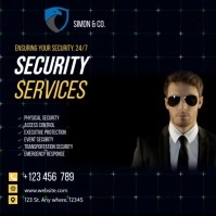 Futuristic Security Services Square (1:1) template