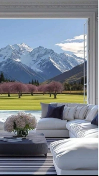 Futuristic Sitting View  Digital Display (9:16) template