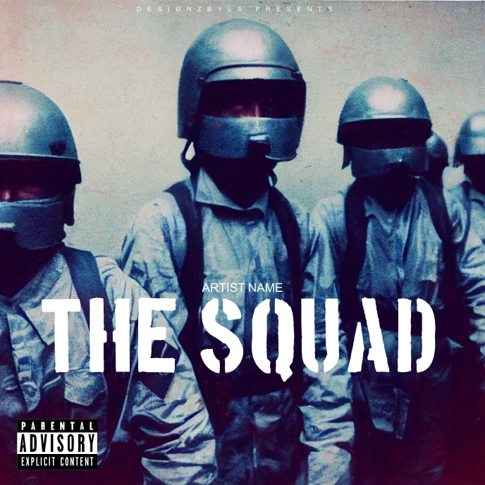 futuristic soldiers album cover art Template PosterMyWall
