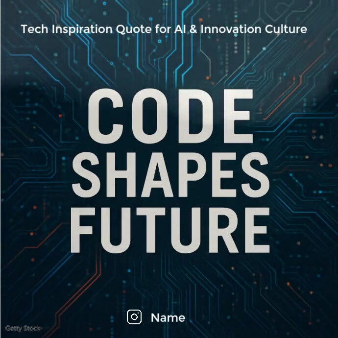 Ig Post Inspiration Science Plantilla de Futuristic Tech Inspiration Quote For Ai & Innovation ...