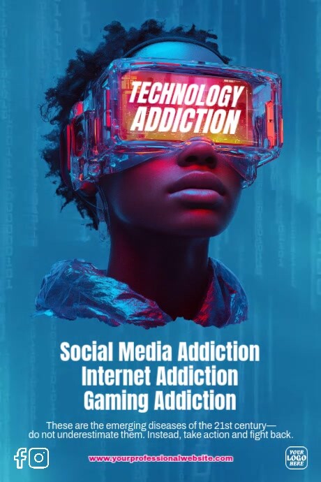 Futuristic Technology Addiction Poster | PosterMyWall