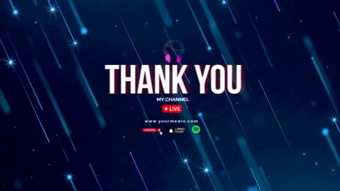 Futuristic Thank You Digital Display (16:9) template