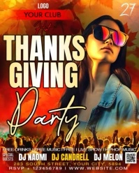 Futuristic Thanks Giving  Instagram Portrait template