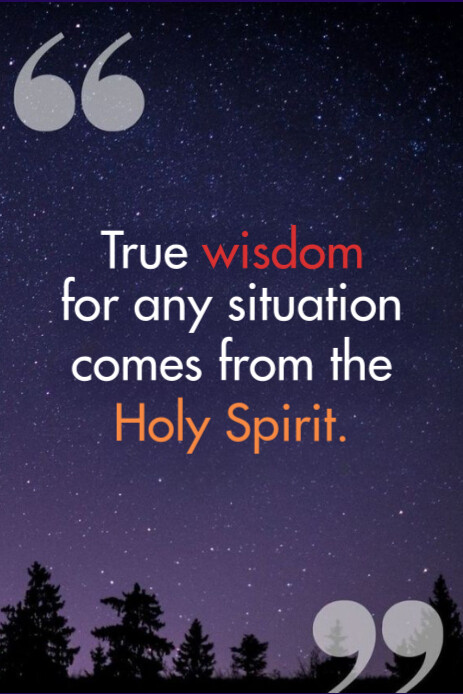 Futuristic True Wisdom Comes From The Holy Spirit Pinterest Graphic ...