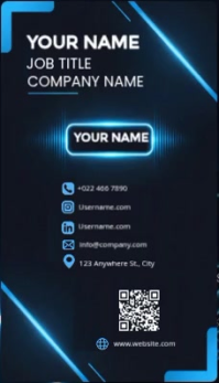 สีดำ Business Card Carte de visite Template