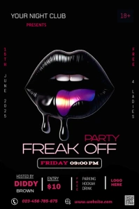 Futuristic Vintage Disco Poster Poster template