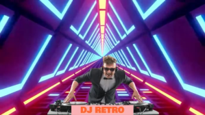futuristic virtual reality neon light tunnel Digital Display (16:9) template