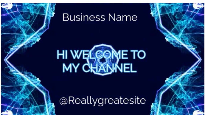 Futuristic Welcome To My Channel  Digital Display (16:9) template