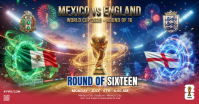 Futuristic World Cup Match Facebook Ad Reklama na Facebooka template