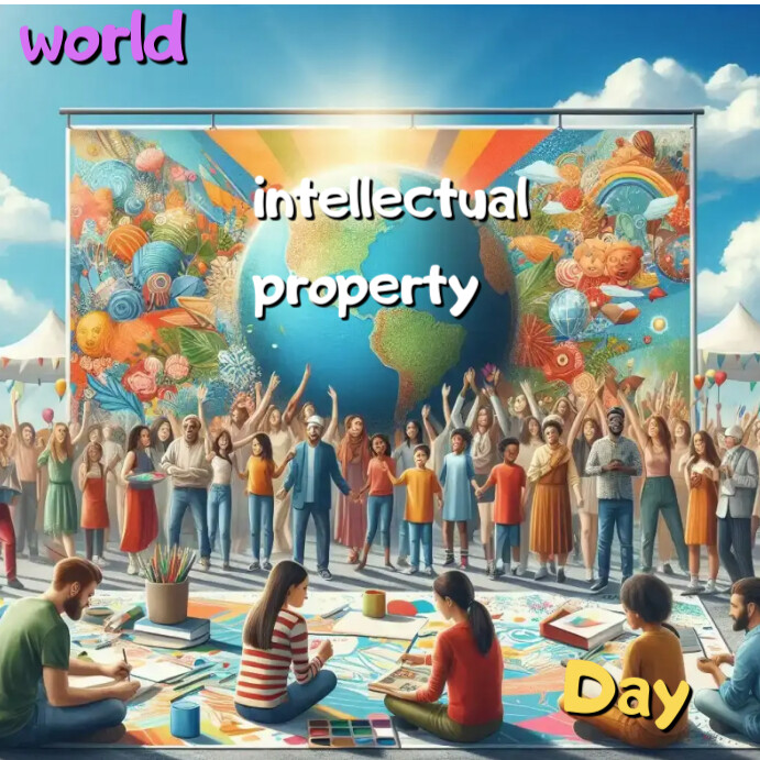 Futuristic World Intellectual Property Day  Instagram Post template