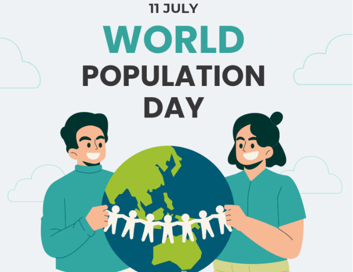 Futuristic World Population Day Flyer (us Letter) template