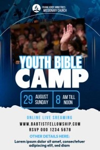Futuristic Youth Bible Camp Poster template