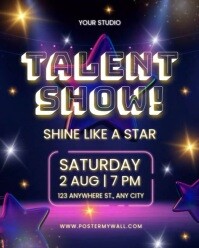 Futuristik Talent Show Instagram Portrait template