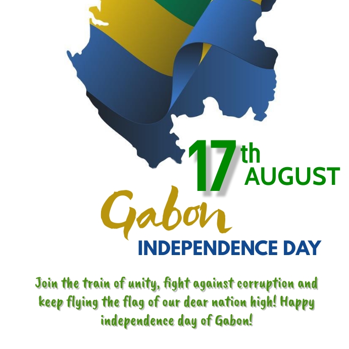 gabon independence day Message Instagram template