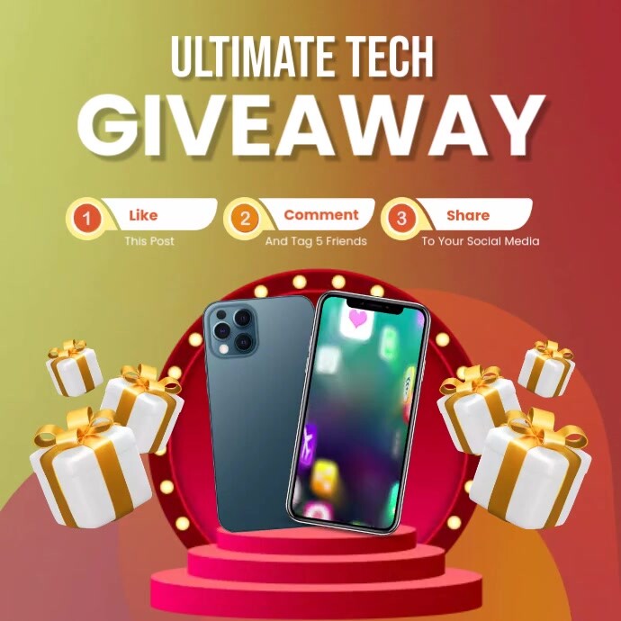 Laser Projector Raffle Ad Copy of Gadget Giveaway Ads | PosterMyWall