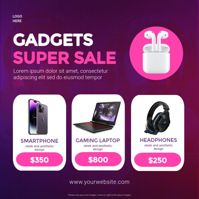 Gadgets Sale Catalogue Template PosterMyWall