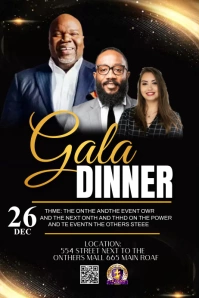 Gala dinner Poster template