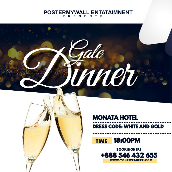 Post Design Dinner gala dinner Template | PosterMyWall