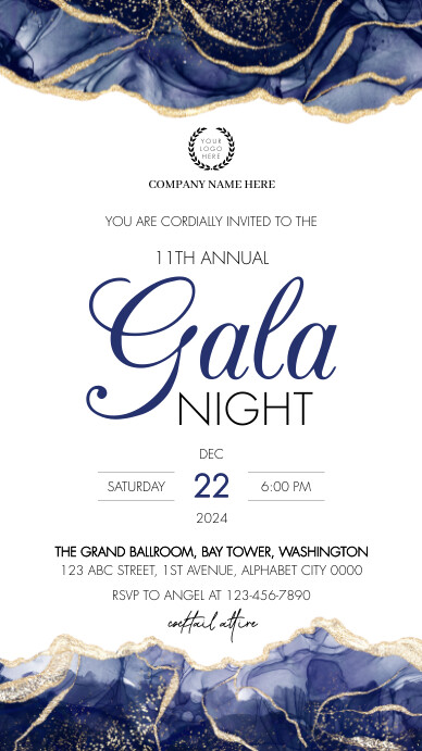 Gala Invitation Instagram Story Instagram-verhaal template