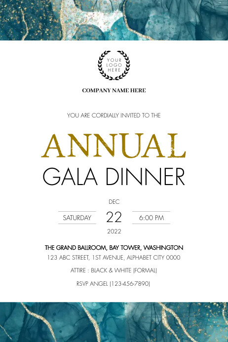 Gala Invitation Poster Template | PosterMyWall