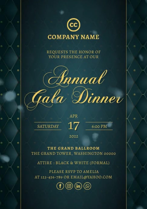 Gala Invitation Template | PosterMyWall