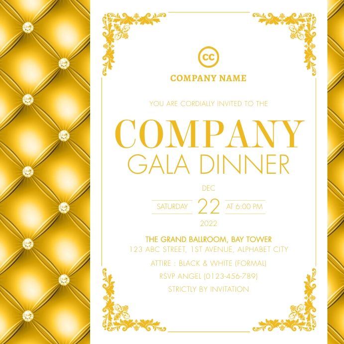 Gala Invitation Template Instagram Post