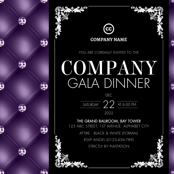 Gala Invitation Template Instagram Post