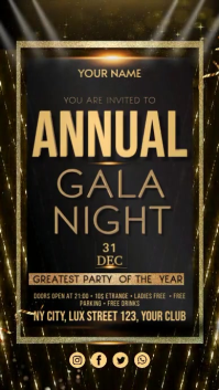 Gala Night Digital Display (9:16) template