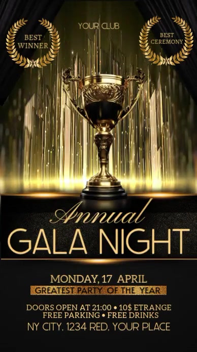 Gala Night Template | PosterMyWall