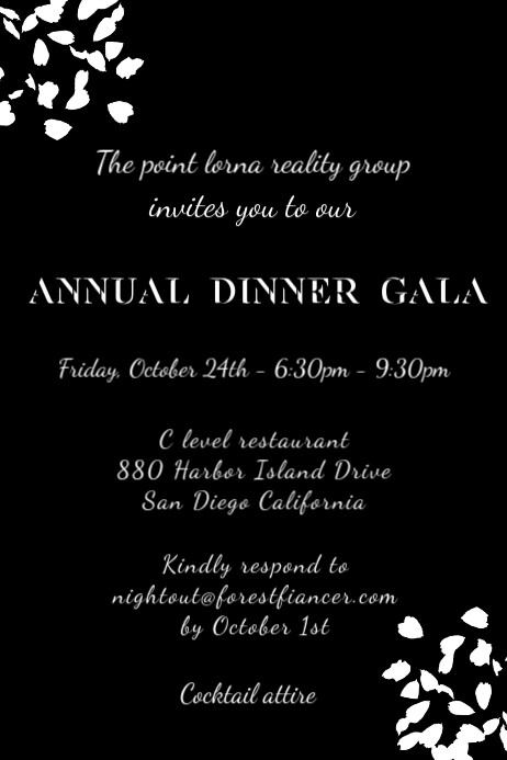 Modele D Affiche De Diner De Gala Postermywall