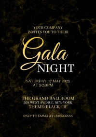 gala night flyer A3 template