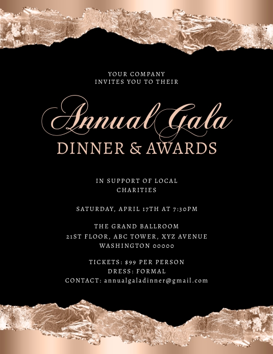 Gala Dinner Program Template Awards Celebration Corporate Event