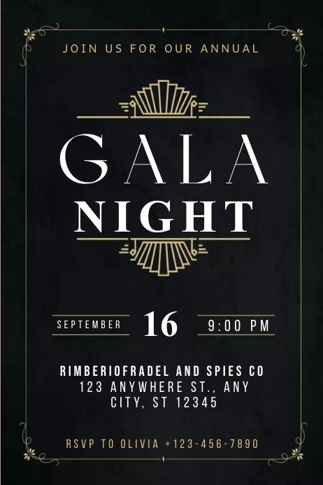 Example Poster For Opera Gala Gala Night Poster Template | PosterMyWall