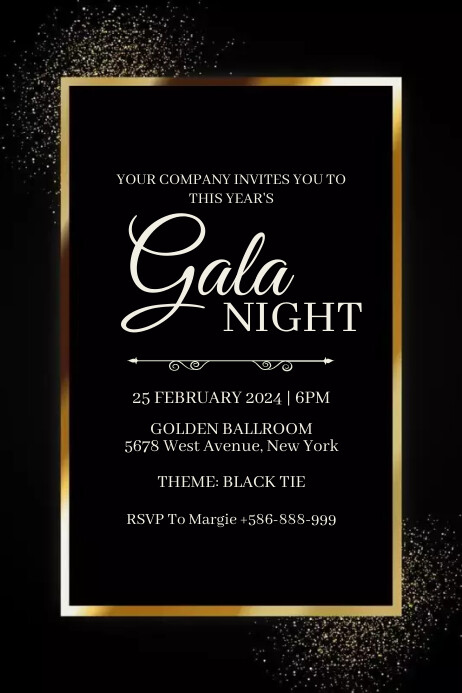 Gala Night Poster Affiche template